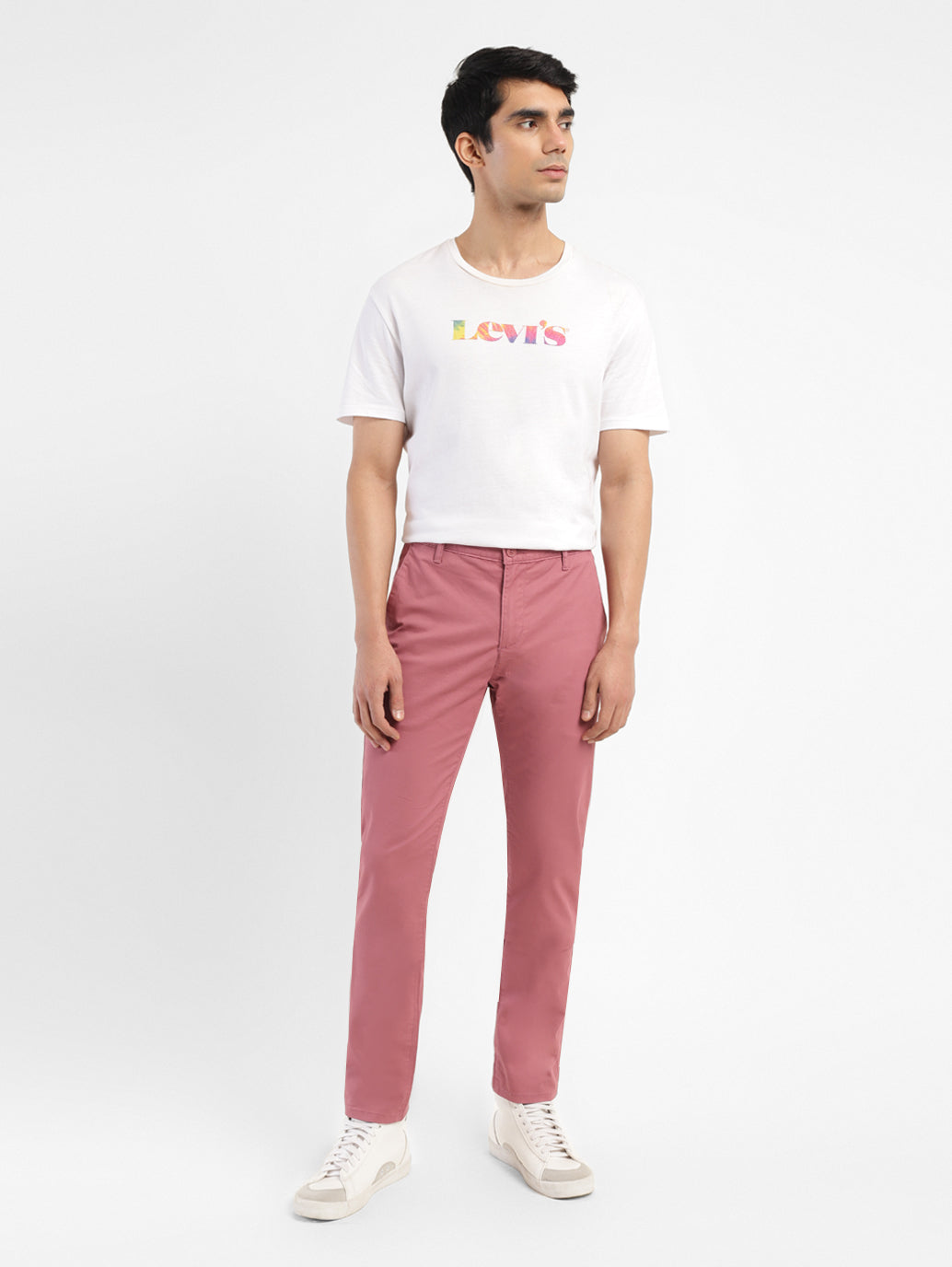 Men's 511 Pink Slim Fit Chinos - ModelFront View
