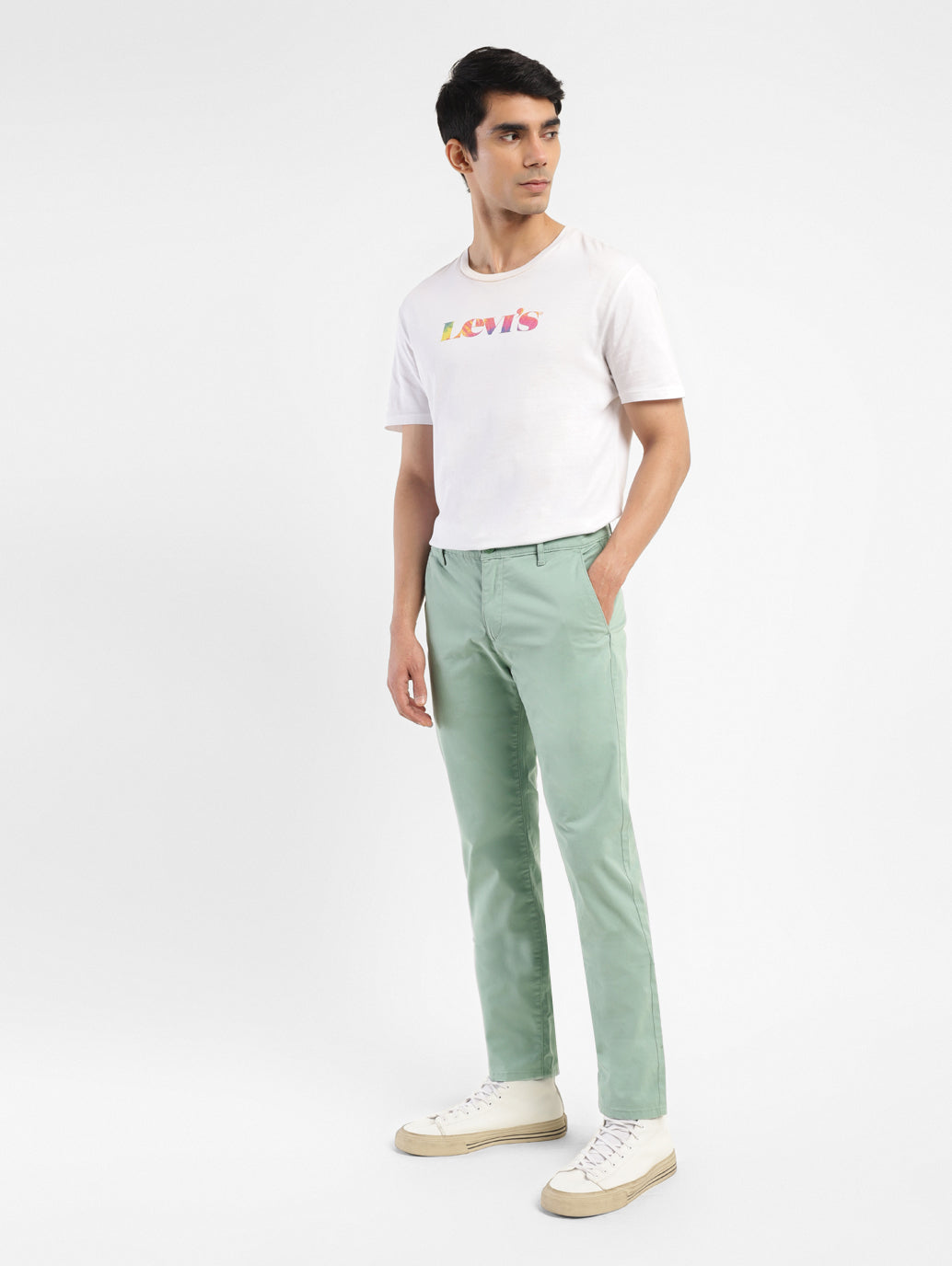 Men's 511 Green Slim Fit Chinos - 6e6518d3-a0e1-415d-b317-641fdc9d8e16 View