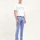 Men's Light Blue Slim Fit Chinos - Front View