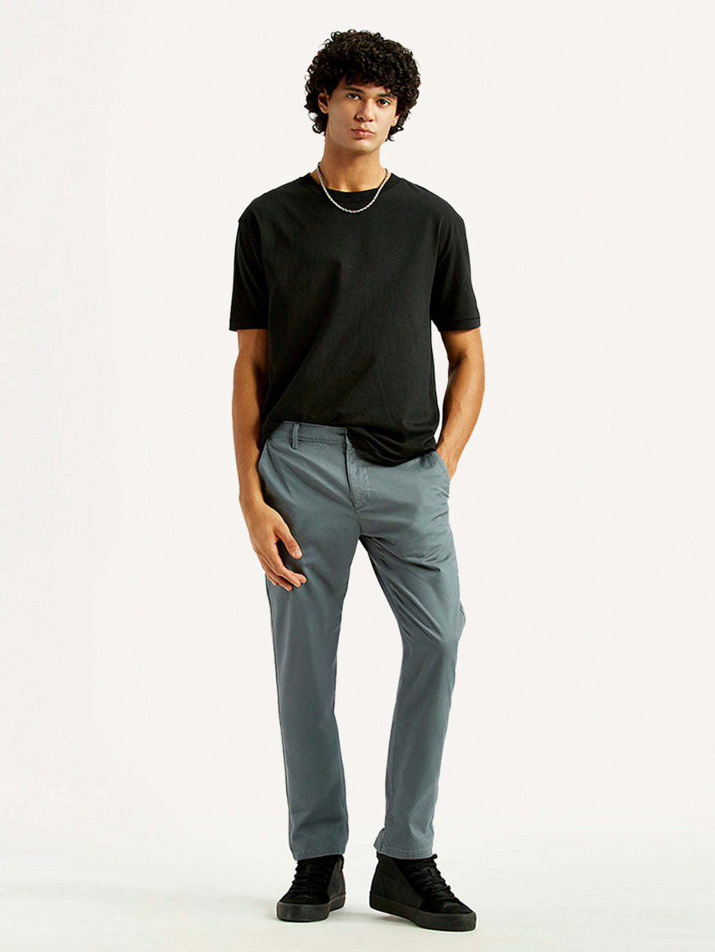 Men's 511 Teal Green Slim Fit Mid Rise Chinos - Styleshot View