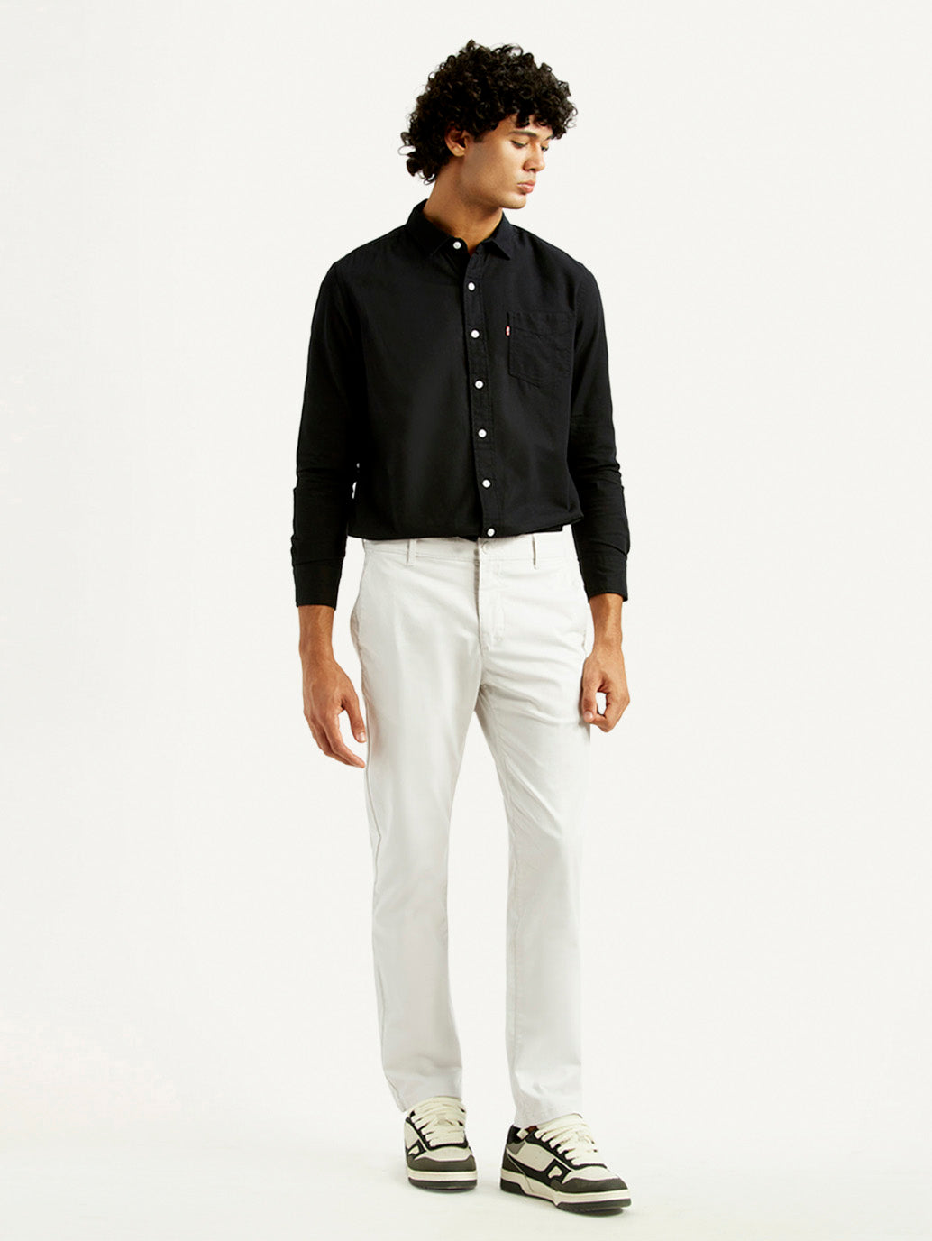 Men's 511 Off White Slim Fit Mid Rise Chinos - Front View