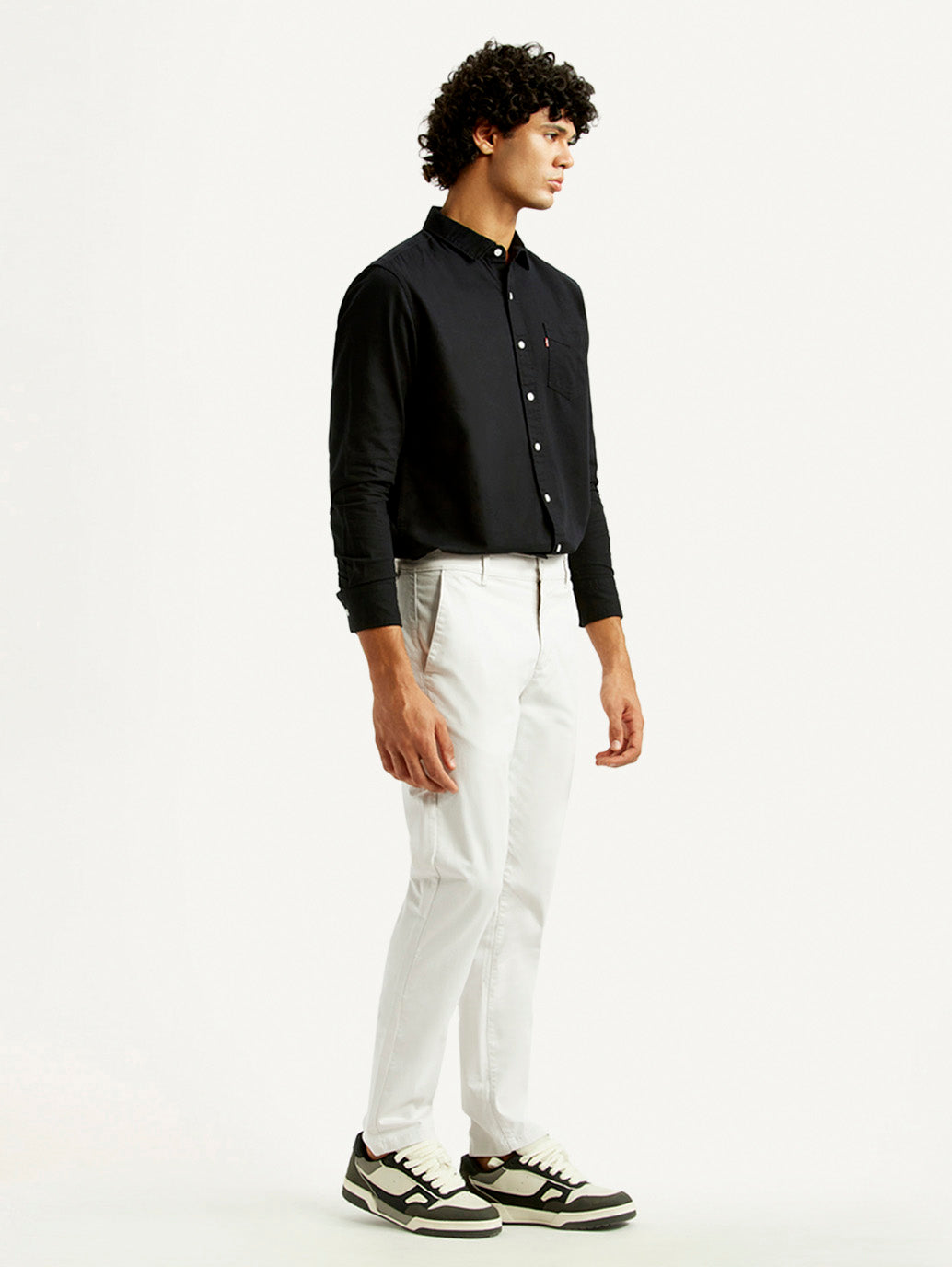 Men's 511 Off White Slim Fit Mid Rise Chinos - Side View