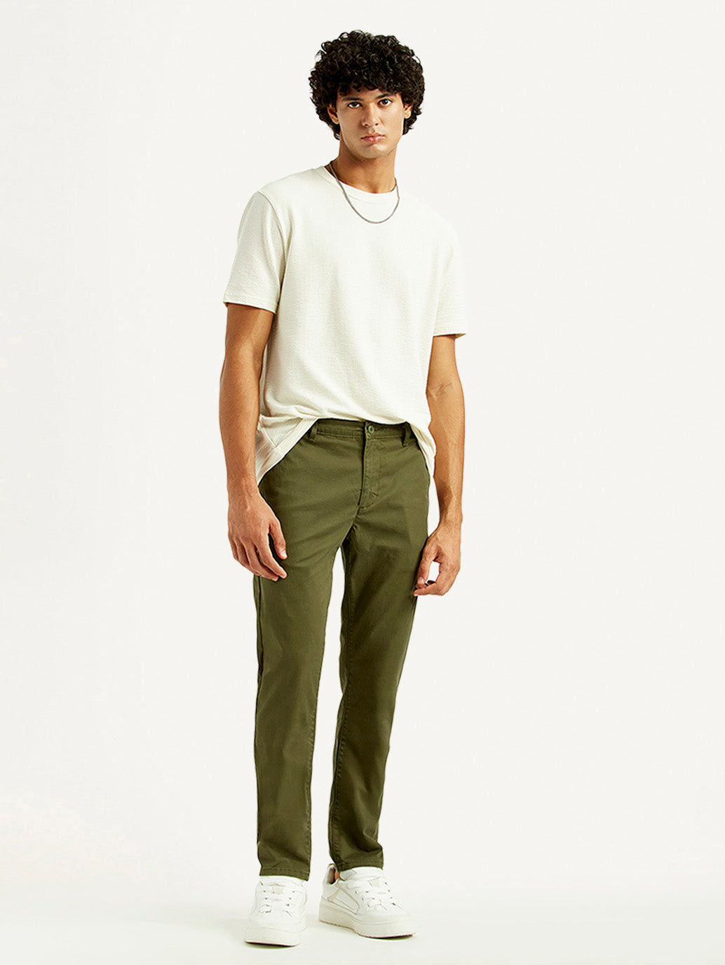 Men's 511 Olive Green Slim Fit Mid Rise Chinos