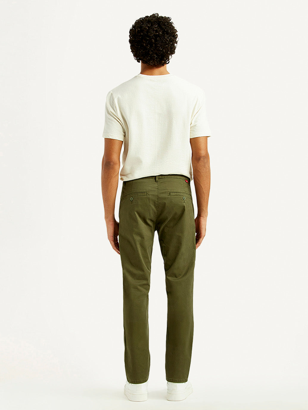 Men's 511 Olive Green Slim Fit Mid Rise Chinos - Back View