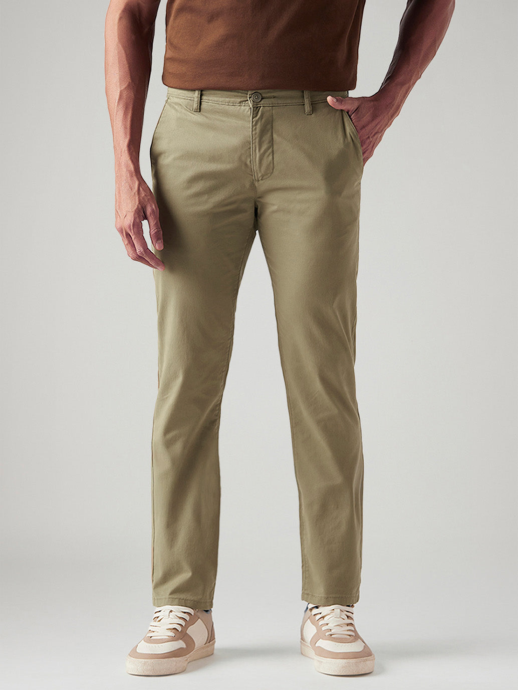Men's 511 Khaki Slim Fit Mid Rise Chinos - Front View