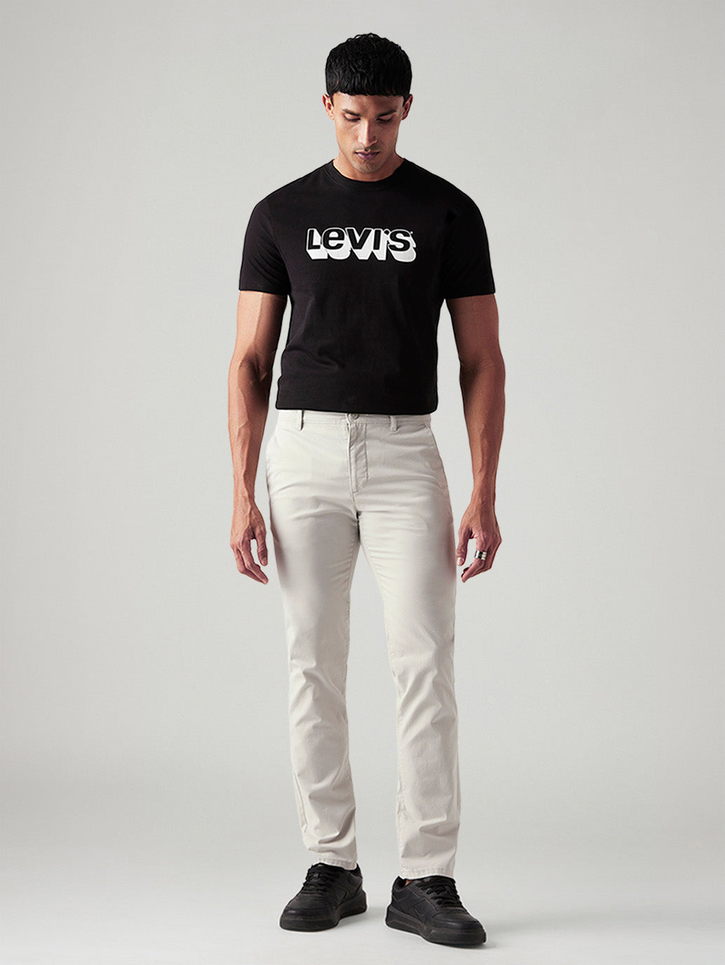 Men's 511 Off White Slim Fit Mid Rise Chinos - Front View