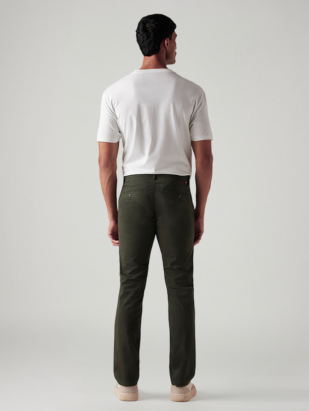 Men's 511 Olive Slim Fit Mid Rise Chinos - Back View