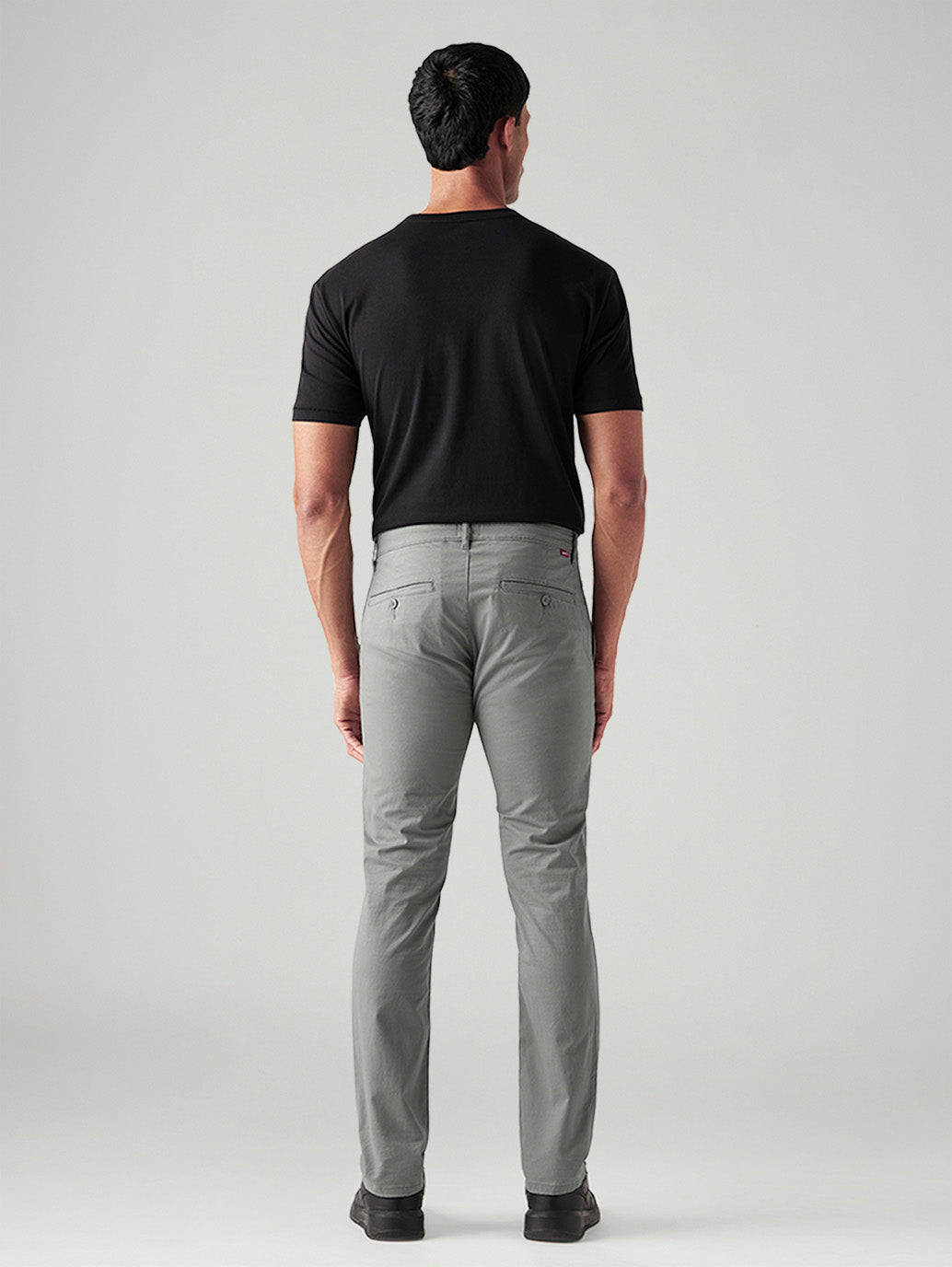 Men's 511 Grey Slim Fit Mid Rise Chinos - Back View