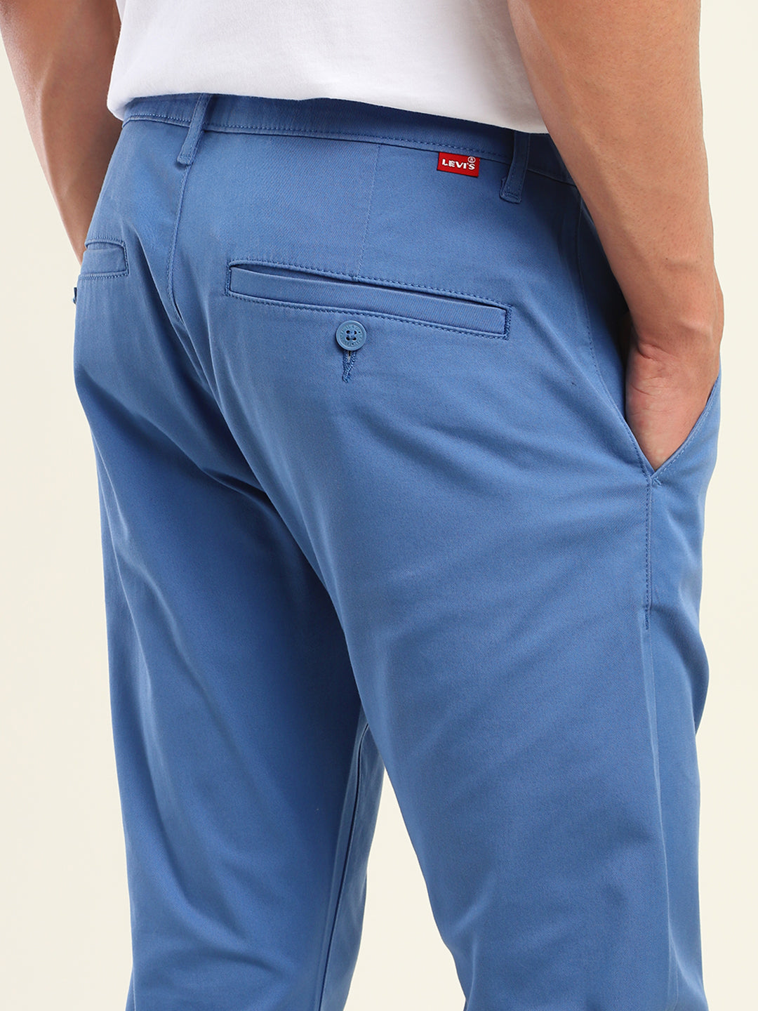 Men's 512 Slim Tapered Fit Blue Chinos - Details View