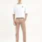 Men's Peach Slim Tapered Fit Trousers - Styleshot View