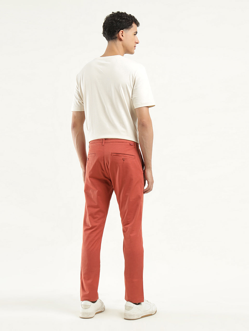Men's Coral Slim Tapered Fit Chinos - Back View
