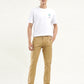 Men's Khaki Slim Tapered Fit Chinos - Styleshot View