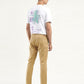 Men's Khaki Slim Tapered Fit Chinos - Back View