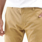 Men's Khaki Slim Tapered Fit Chinos - Detail View