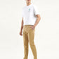 Men's Khaki Slim Tapered Fit Chinos - side View