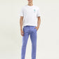 Men's Blue Slim Tapered Fit Trousers - Styleshot View