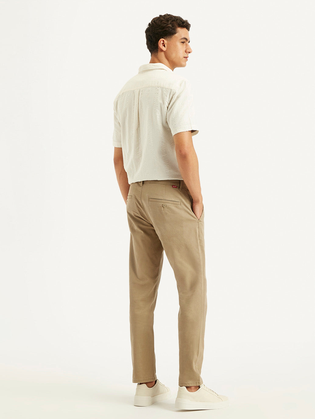Men's Beige Slim Fit Chinos - 9655076a-32fa-4ce6-9445-6b2ef6beecf8 View