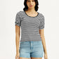 Women's Striped Slim Fit T-Shirt - Front View