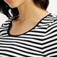 Women's Striped Slim Fit T-Shirt - Detail View