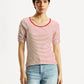 Women's Striped Slim Fit T-Shirt - Front View