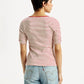 Women's Striped Slim Fit T-Shirt - Back View