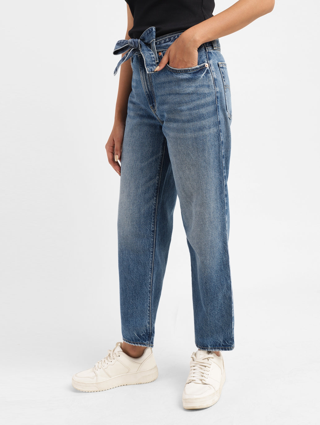 Women's 94 Blue Baggy Wide Leg Fit High Rise Jeans - 1f9d5bb8-06bd-4d40-bb4b-bdd7ada816af View