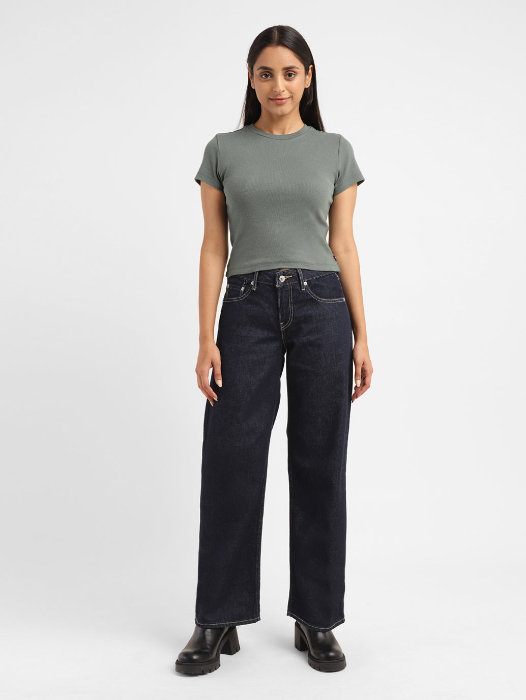 Women's Mid Rise 94 Baggy Wide Leg Jeans