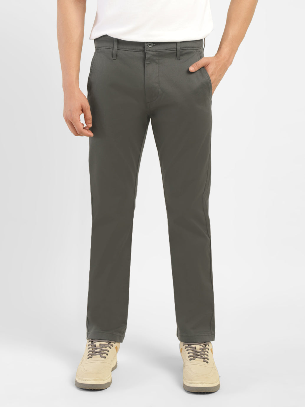 Men's Grey Slim Fit Trousers - a0c01a50-484f-4f2e-ba73-6adcb002f673 View