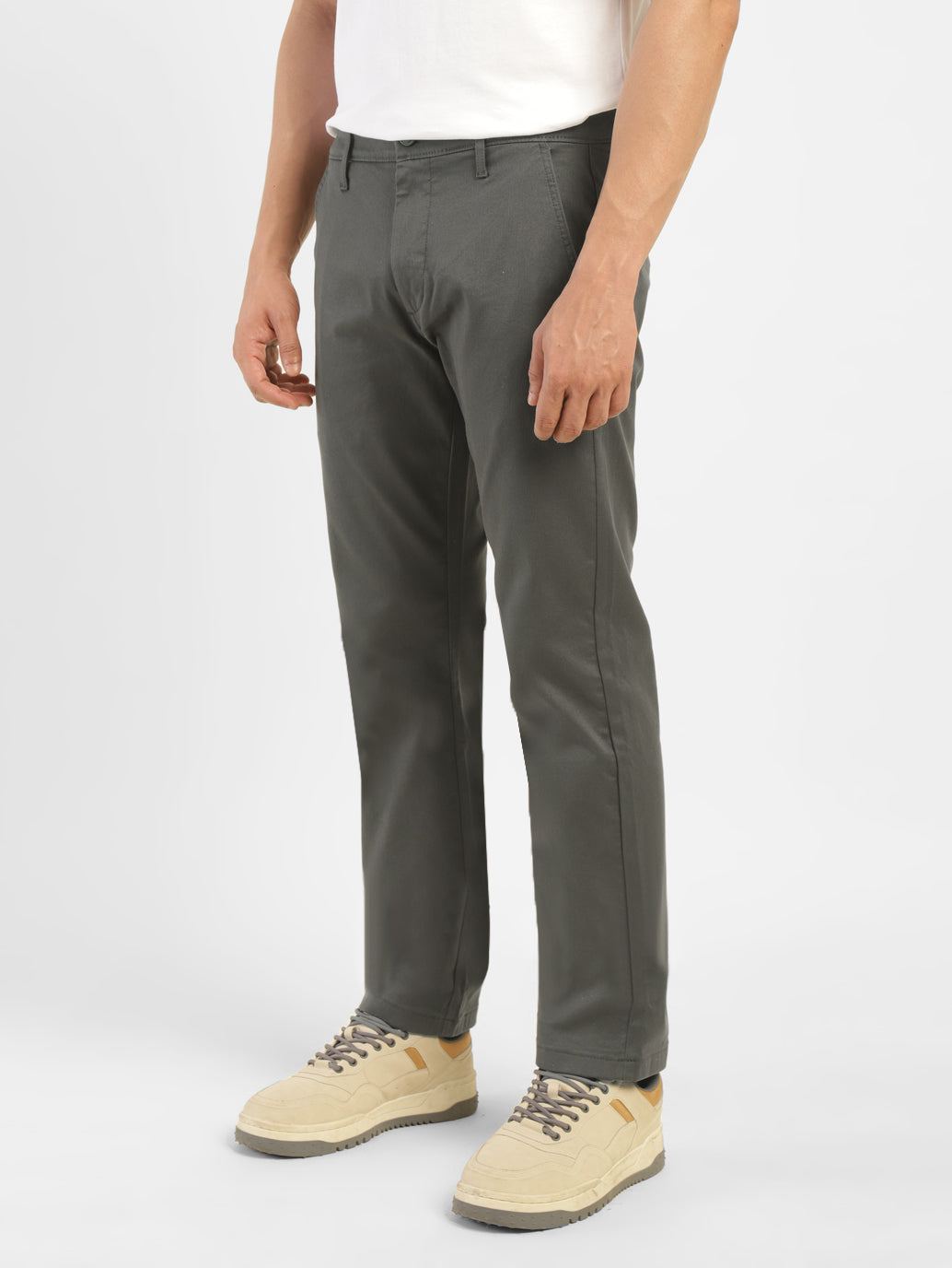Men's Grey Slim Fit Trousers - 5d873967-9321-45ba-b724-2288ed64f21a View
