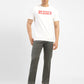Men's Grey Slim Fit Trousers - ModelFront View