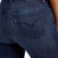 Women's Redloop 724 Blue Straight Fit Mid Rise Jeans - Detail View