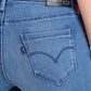 Women's 724 Blue Slim Straight Fit High Rise Redloop Jeans - A91240016 View