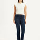 Women's Redloop 724 Dark Blue Straight Fit High Rise Jeans - Front View