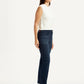 Women's Redloop 724 Dark Blue Straight Fit High Rise Jeans - Side View