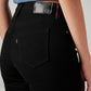 Women's 724 Black Slim Straight Fit High Rise Redloop Jeans - Detail View