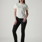 Women's 724 Black Slim Straight Fit High Rise Redloop Jeans - Logo View