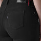 Women's 724 Black Slim Straight Fit High Rise Redloop Jeans - Detail View