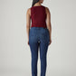 Women's 724 Dark Indigo Slim Straight Fit High Rise Redloop Jeans - Back View