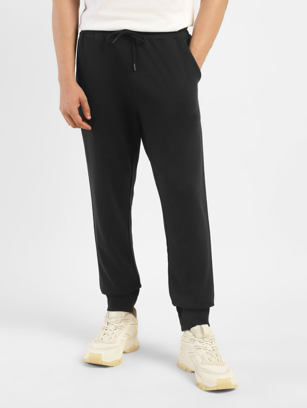 Men's Black Regular Fit Joggers - c2945df7-bc80-49fd-85ec-3f58d4be8a5d View