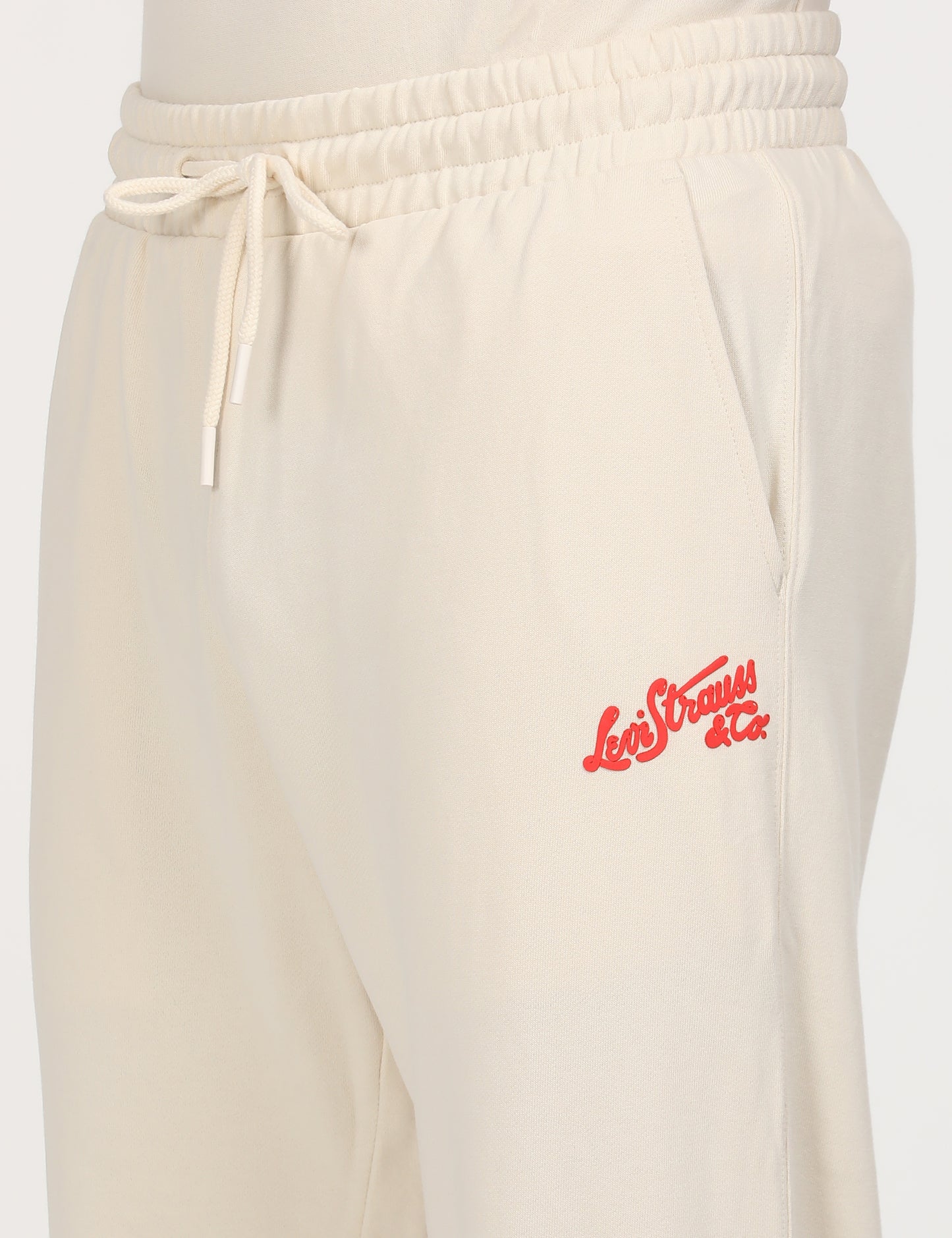 Men's Beige Regular Fit Joggers - deatil View