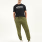 Men's Regular Fit Black Joggers - Styleshot View