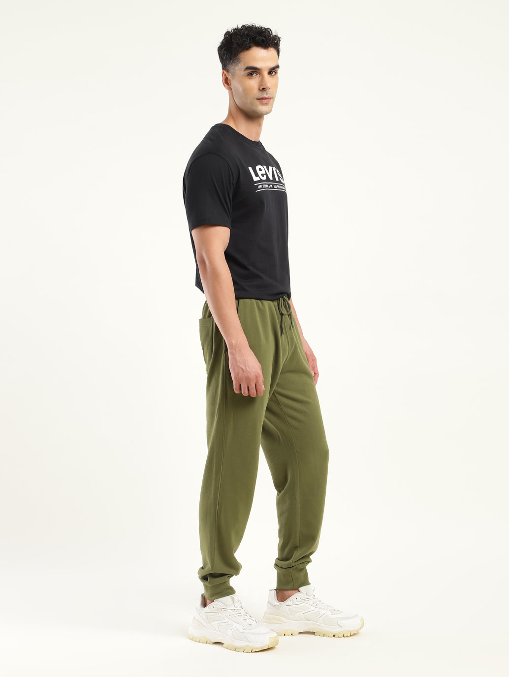 Men's Regular Fit Black Joggers - 2ed4b254-7cd3-4b9f-ab17-e87ce8055073 View