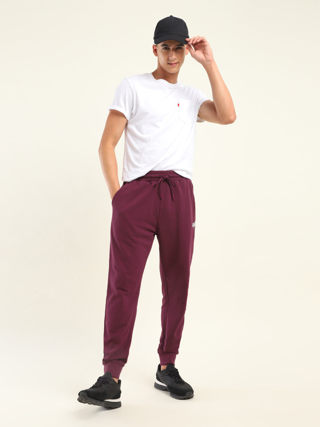 Men's Regular Fit Red Joggers - shot View