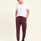 Men's Regular Fit Red Joggers - Front View