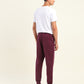 Men's Regular Fit Red Joggers - Back View