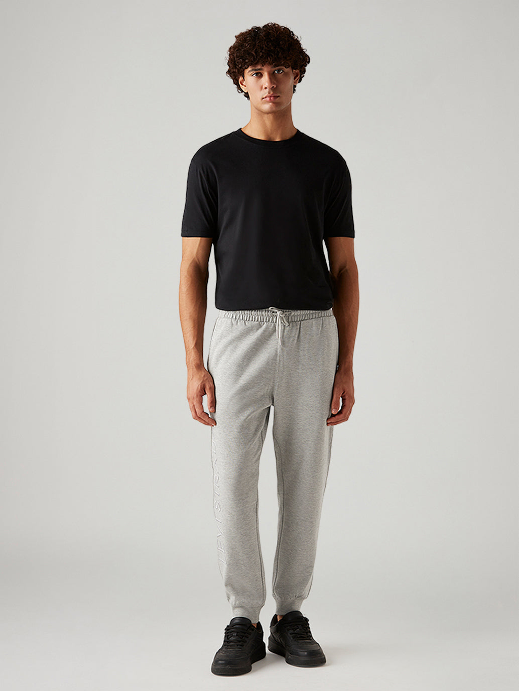 Men's Light Grey Mid Rise Joggers