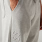 Men's Light Grey Mid Rise Joggers - Detail View