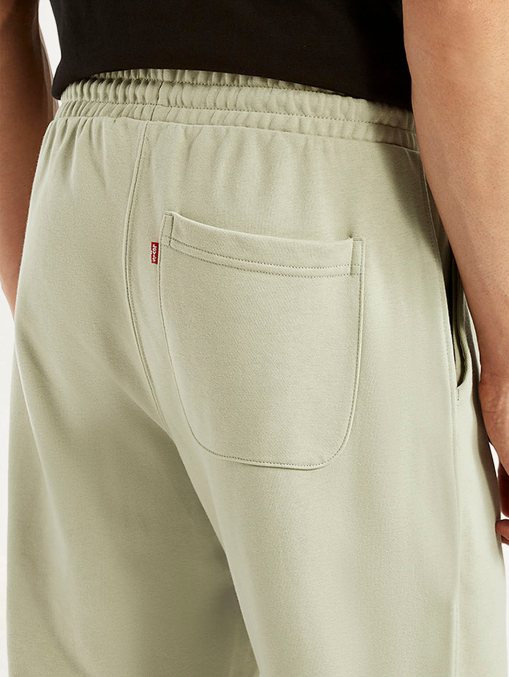 Men's Light Green Regular Fit Mid Rise Joggers - Detail View
