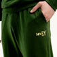 Men's Green Regular Fit Trousers - Detail View