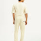 Men's Beige Solid Joggers - Back View